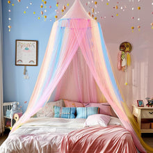 Cargar imagen en el visor de la galería, Mosquitera con Dosel para Cama de Niñas, Cortinas de Cama King con Dosel Tamaño Full Queen desde el Techo