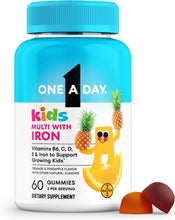 Cargar imagen en el visor de la galería, Gomitas Multivitamínicas para Niños One A Day con Vitaminas C, D, E y Zinc