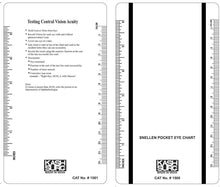 Cargar imagen en el visor de la galería, Snellen and Rosenbaum Pocket Eye Chart - a22 Paquete de 2 tarjetas