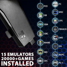 Cargar imagen en el visor de la galería, Upgrade Wireless Retro Game Console Stick, ZeroStory Retro Video Game Console Stick Built in 20000+ Games with 15 Emulators, 4K HDMI Output with 2 2.4G Wireless Controllers (64GB Memory Card) A19