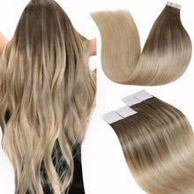 Cargar imagen en el visor de la galería, LaaVoo - Extensiones de cabello humano con cinta adhesiva