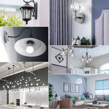 Cargar imagen en el visor de la galería, MorningLight Paquete de 6 bombillas LED A15 equivalentes a 60 W, luz diurna 5000 K, base E26, no regulable, 6.5 W 600 lúmenes, bombillas LED A15 para ventilador de techo, apliques de pared, más de A19