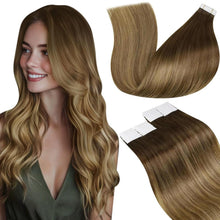 Cargar imagen en el visor de la galería, LaaVoo - Extensiones de cabello humano con cinta adhesiva