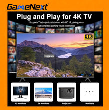 Cargar imagen en el visor de la galería, GameNext Wireless Retro Gaming Console Stick Retro Video Game Console Stick Built in 20000+ Games with 9 Emulators, 4K HDMI Output with 2 2.4G Wireless Controllers (64GB Memory Card) a19