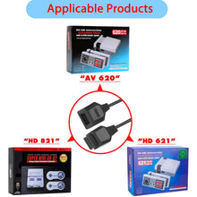 Cargar imagen en el visor de la galería, 9 Pin Controller Extension Cable for Classic Retro Game Consoles AV 620, HD 621, HD 821 Plug and Play Wired Video Game Controller Gamepad Extension Cable 5.8ft 2 Pack (cable-new-abc) A19