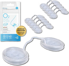 Cargar imagen en el visor de la galería, Filtros nasales O2 con filtración 3M - Pantallas nasales para alergias, polvo y humo