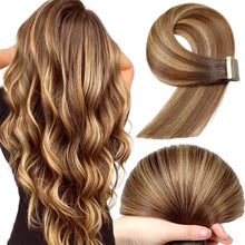 Cargar imagen en el visor de la galería, Extensiones de cabello humano con cinta