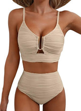 Cargar imagen en el visor de la galería, Herseas - Conjunto de bikini de 2 piezas con aro en U