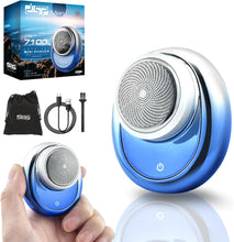 Cargar imagen en el visor de la galería, DSP Maquinilla de afeitar eléctrica compacta para hombre, mini afeitadora portátil para viajes, impermeable IPX7, carga rápida USB-C, protección contra sobrecarga,ln24 potente máquina de afeitar de tamaño