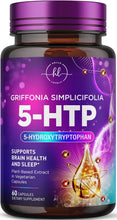 Cargar imagen en el visor de la galería, Suplemento 5-HTP - 200 mg por porción - 5HTP extra fuerte de Griffonia Simplicifolia - Apoya el sueño reparador