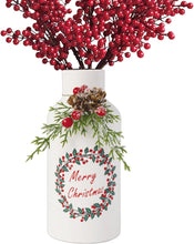 Cargar imagen en el visor de la galería, Jarrón de cerámica blanca de Navidad, L04
