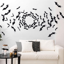 Cargar imagen en el visor de la galería, Coogam 60PCS Decoración de murciélagos de Halloween
