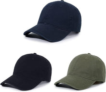 Cargar imagen en el visor de la galería, Gorra de béisbol unisex de algodón liso en blanco para papá, ajustable, estilo vintage a22