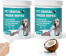 Cargar imagen en el visor de la galería, Toallitas de limpieza de dientes para perros y gatos