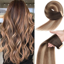 Cargar imagen en el visor de la galería, Extensiones de cabello humano con cinta