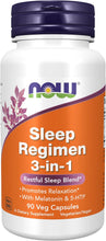 Cargar imagen en el visor de la galería, NOW Foods Suplementos, régimen de sueño 3 en 1, con melatonina, 5-HTP y L-teanina, mezcla de sueño reparador*