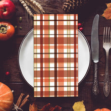 Cargar imagen en el visor de la galería, Quera - Paquete de 100 servilletas de otoño para invitados, calabaza, especias, a cuadros, toallas de mano de papel para fiesta de Acción de Gracias,ln23 servilletas desechables para fiesta de Acción de