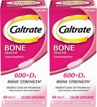 Cargar imagen en el visor de la galería, Caltrate 600 Plus D3 Tabletas de suplemento de calcio y vitamina D