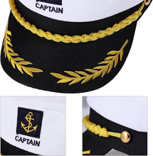 Cargar imagen en el visor de la galería, Gorro de Capitán de Yate para Adultos Sombrero