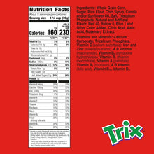 Cargar imagen en el visor de la galería, Trix Cereal de desayuno, 6 formas afrutadas, hecho con grano entero, 10.7 onzas
