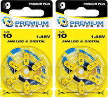 Cargar imagen en el visor de la galería, Premium Batteries Tamaño 675, ZA675, PR44, P675 1.45V Zinc Air Baterías para audífonos con pestaña azul (30 baterías)