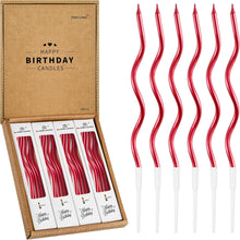 Cargar imagen en el visor de la galería, PHD CAKE 24 unidades de velas metálicas doradas en espiral largas y delgadas para cumpleaños