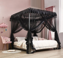 Cargar imagen en el visor de la galería, Mengersi Cortina para Dosel de Cama Princesa, con 4 Esquinas, Dosel con Mosquitero para Cama de Princesa