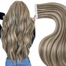 Cargar imagen en el visor de la galería, LaaVoo - Extensiones de cabello humano con cinta adhesiva