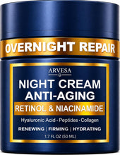 Cargar imagen en el visor de la galería, Crema de noche para mujeres antienvejecimiento - Hidratante nocturno
