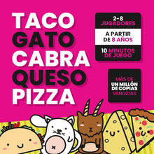 Cargar imagen en el visor de la galería, Taco Cat Goat Cheese Pizza - Edición Española! ¡Taco Gato Cabra Queso Pizza - Edición Española! A partir de 8 años, 10-15 minutos de tiempo de juego, 2-8 jugadores