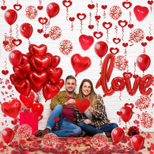 Cargar imagen en el visor de la galería, Amor Fecedy y globo de papel de aluminio en forma de corazón