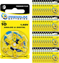 Cargar imagen en el visor de la galería, Premium Batteries Tamaño 675, ZA675, PR44, P675 1.45V Zinc Air Baterías para audífonos con pestaña azul (30 baterías)