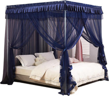 Cargar imagen en el visor de la galería, Mengersi Cortina para Dosel de Cama Princesa, con 4 Esquinas, Dosel con Mosquitero para Cama de Princesa