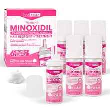 Cargar imagen en el visor de la galería, Hair Regen Minoxidil Espuma para Mujeres 5% - Tratamiento de Crecimiento Capilar para Mujeres - Minoxidil Espumoso Tópico para Mujeres