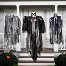 Cargar imagen en el visor de la galería, JOYIN 3 Pack Decoraciones colgantes de fantasmas de esqueleto de Halloween
