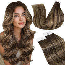 Cargar imagen en el visor de la galería, LaaVoo - Extensiones de cabello humano con cinta adhesiva