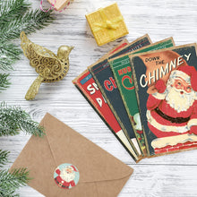 Cargar imagen en el visor de la galería, AnyDesign Paquete de 40 tarjetas de felicitación retro de Navidad, tarjetas de Navidad vintage con sobres,ln23 calcomanías de Papá Noel, muñeco de nieve, tarjetas de notas en blanco para todas las