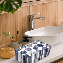 Cargar imagen en el visor de la galería, AnyDesign Paquete de 80 servilletas de porcelana desechables con hojas botánicas azules, servilletas de papel de calabaza,ln23 servilletas de mano para otoño, Acción de Gracias, hogar, cocina, baño, 13 x