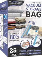 Cargar imagen en el visor de la galería, 20 bolsas de almacenamiento al vacío, bolsas de ahorro de espacio (4 Jumbo/4 Grandes/4 Medianas/4 Pequeñas/4 Enrollables)