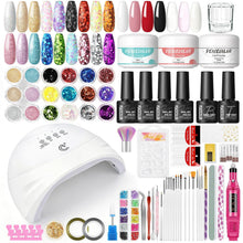 Cargar imagen en el visor de la galería, PEACECECOLOR - Kit de uñas acrílicas con luz UV