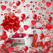 Cargar imagen en el visor de la galería, Amor Fecedy y globo de papel de aluminio en forma de corazón