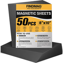 Cargar imagen en el visor de la galería, FINDMAG Hojas magnéticas con parte trasera adhesiva cortada y personalizable