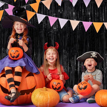 Cargar imagen en el visor de la galería, Cortina de flecos negros para fiestas