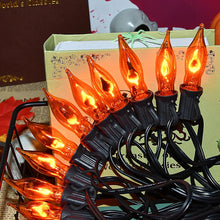 Cargar imagen en el visor de la galería, Luces de Halloween de Otoño de 27.8Ft - Luces de Cadena de Llama Parpadeantes