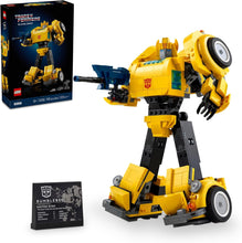 Cargar imagen en el visor de la galería, LEGO Icons Transformers Bumblebee Figura de acción, robot coleccionable regalo para adultos, juego de construcción de modelos con temática de ln23 película para entusiastas de la ciencia ficción y
