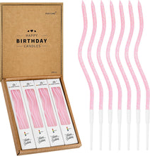 Cargar imagen en el visor de la galería, PHD CAKE 24 unidades de velas metálicas doradas en espiral largas y delgadas para cumpleaños