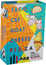 Cargar imagen en el visor de la galería, Pizza Taco Cat Goat Cheese - Copa Mundial Femenina de la FIFA 2023 - Edición limitada! Divertido juego de cartas familiar para niños y adultos - Ideal para amantes del fútbol, viajes, vacaciones - A