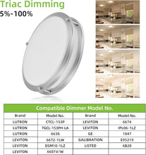 Cargar imagen en el visor de la galería, Lámpara LED de techo, de montaje empotrado, luces de techo ajustables, de 3000 K, 4000 K y 5000 K, iluminación regulable para pasillo baño cocina o escalera, listado ETL A19