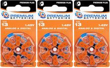 Cargar imagen en el visor de la galería, Premium Batteries Tamaño 675, ZA675, PR44, P675 1.45V Zinc Air Baterías para audífonos con pestaña azul (30 baterías)