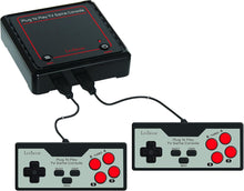 Cargar imagen en el visor de la galería, Lexibook Consola de juegos retro, 2 controladores, 300 juegos, 1 adaptador AC/DC, negro/rojo A19